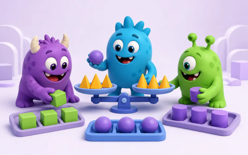 Math Monsters Game interactive simulation